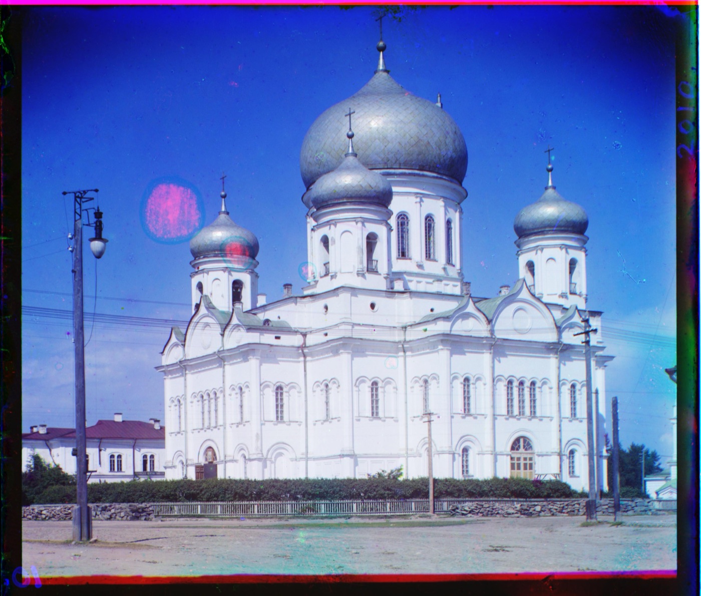 colorized white cathedral